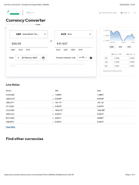 oanda exchange rate lookup.